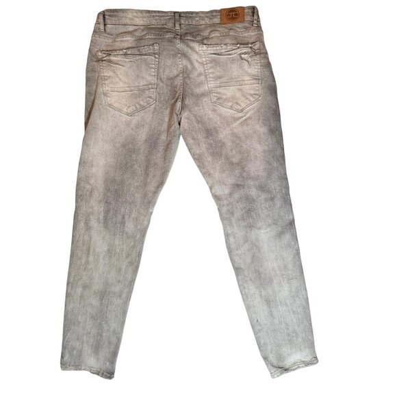 Jordan Craig Ross Mens Distressed Skinny Fit Jeans 40x32 Ripped Knees Frayed Hem - Picture 2 of 16